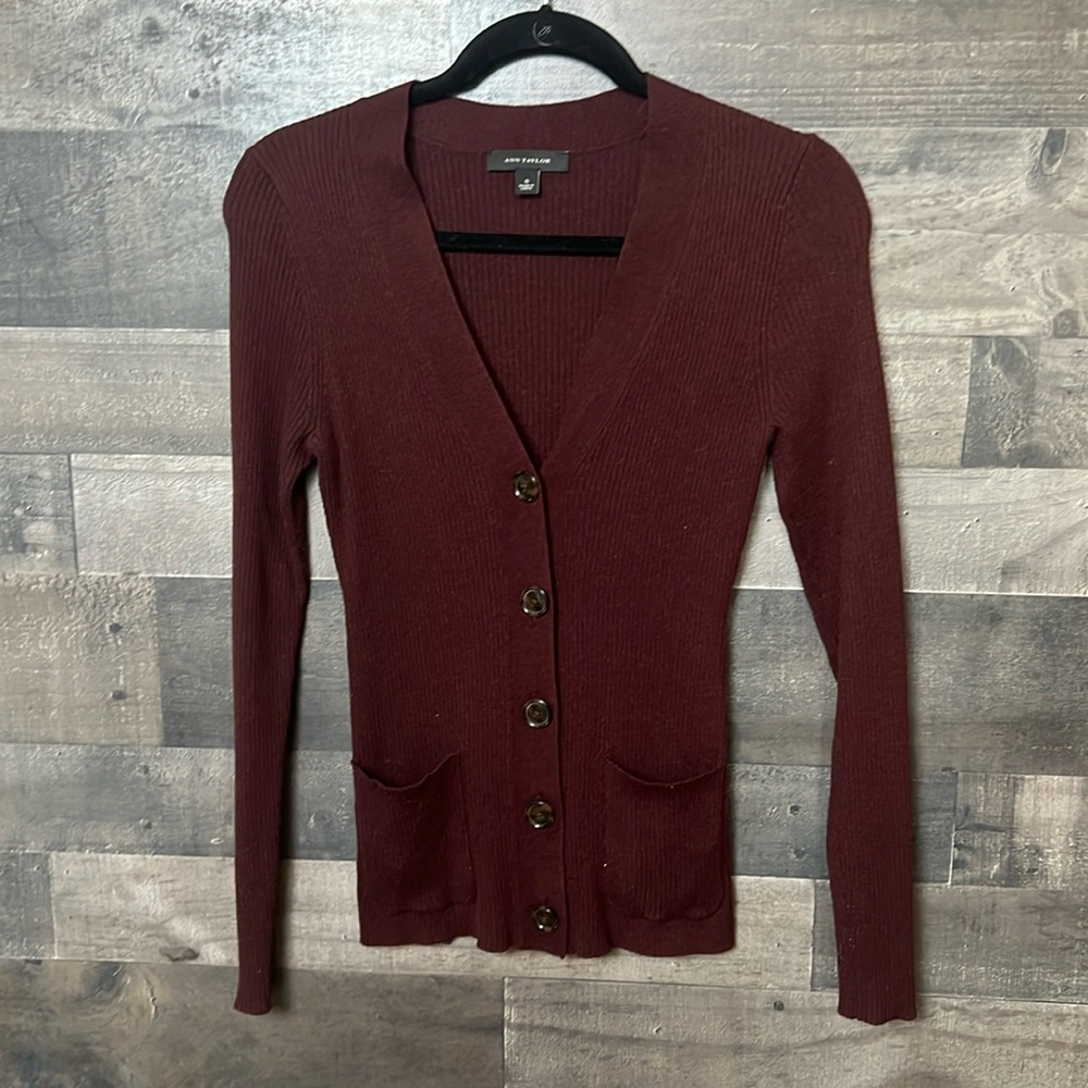Burgundy Ann Taylor Sweater
